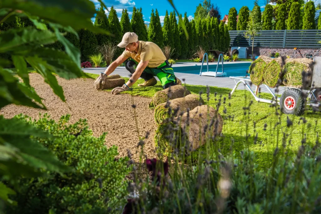landscaper doing landscaping services in dubai